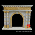 stone surround marble fireplace mantel